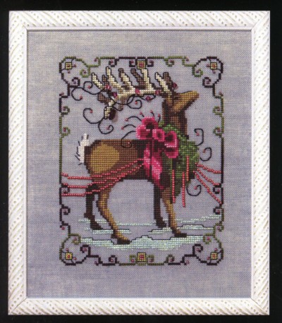 Chart and Embellishment with Special Thread NC114 DONNER - Christmas orders Eve Couriers by Nora Corbett