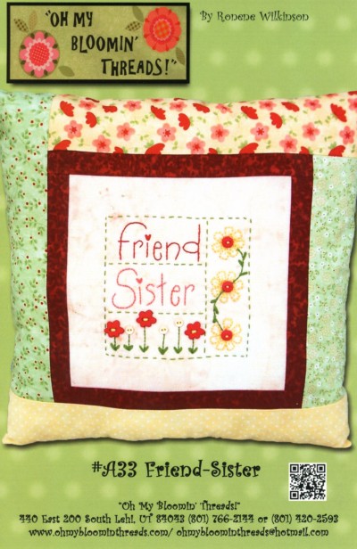 Friend - Sister Embroidery Pattern