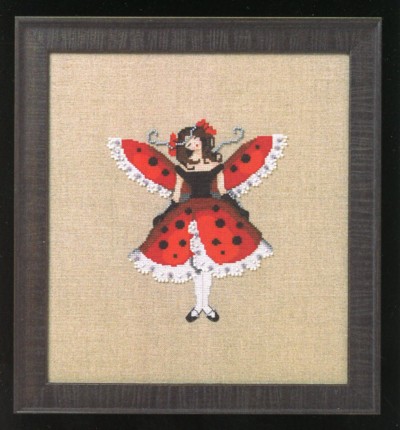 Miss Ladybug Cross Stitch Pattern
