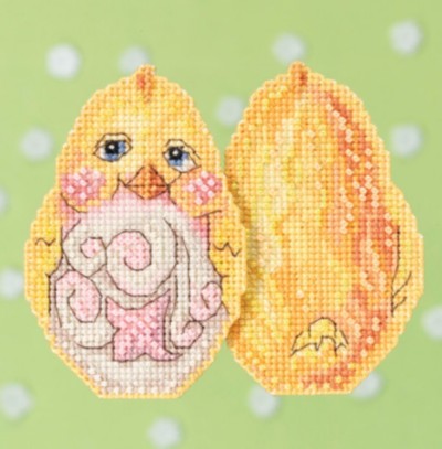 Easter Chick Cross Stitch Kits, by Jim Shore / Yellow