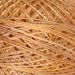 Valdani Variegated Pearl Cotton Ball Size 12, 109yd / JP7 Faded Marygold