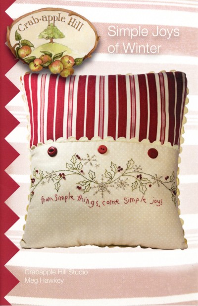 Simple Joys of Winter Pillow Embroidery Pattern