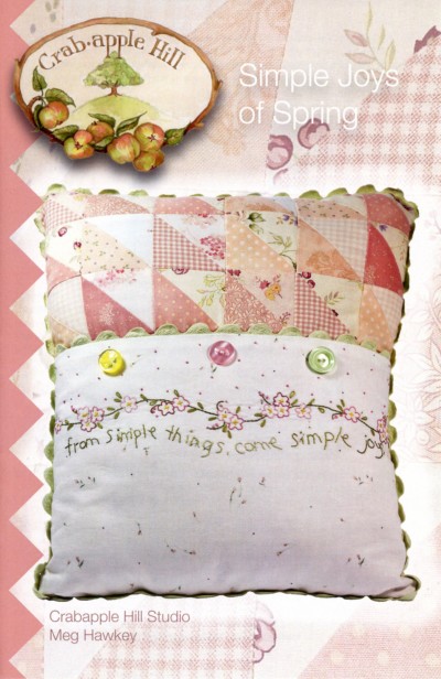Simple Joys of Spring Pillow Embroidery Pattern