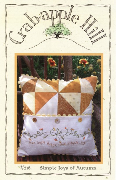 Simple Joys of Autumn Pillow Embroidery Pattern
