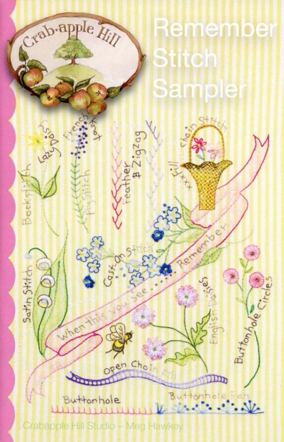 Remember Stitch Sampler Embroidery Pattern
