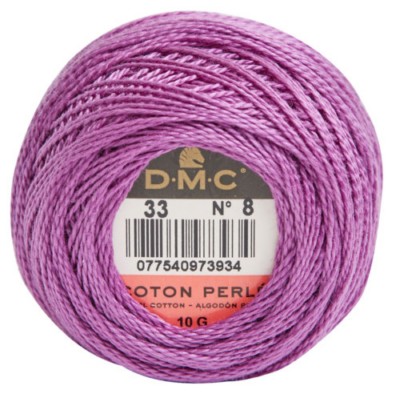 DMC Perle Cotton, Size 8, DMC 35, Vy Dk Fuchsia, Pearl Cotton