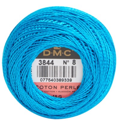 DMC Pearl Cotton Balls Article 116 Size 8 / 3844 Dark Bright Turquoise