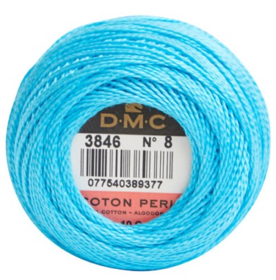 DMC Pearl Cotton Balls Article 116 Size 8 / 3846 Light Bright Turquoise