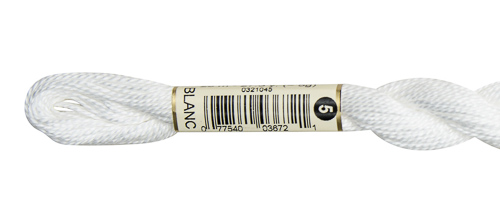 DMC Pearl Cotton Skeins Size 5 / BLANC White
