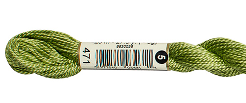 DMC Pearl Cotton Skeins Size 5 / 471 V LT Avocado Green