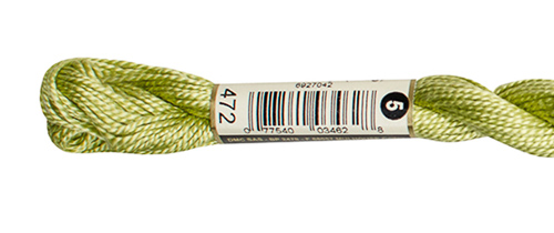DMC Pearl Cotton Skeins Size 5 / 472 Ultra LT Avocado Green