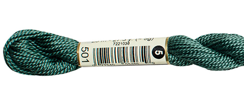 DMC Pearl Cotton Skeins Size 5 / 501 DK Blue Green