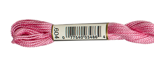 DMC Pearl Cotton Skeins Size 5 / 604 LT Cranberry