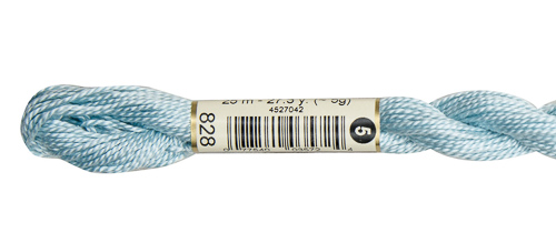 DMC Pearl Cotton Skeins Size 5 / 828 Ultra V LT Blue