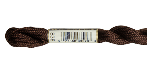 DMC Pearl Cotton Skeins Size 5 / 838 V DK Beige Brown