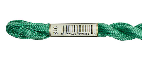DMC Pearl Cotton Skeins Size 5 / 912 LT Emerald Green