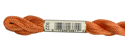 DMC Pearl Cotton Skeins Size 5 / 922 LT Copper
