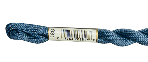 DMC Pearl Cotton Skeins Size 5 / 931 MD Antique Blue