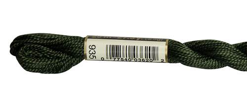 DMC Pearl Cotton Skeins Size 5 / 935 DK Avocado Green