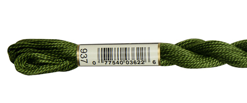 DMC Pearl Cotton Skeins Size 5 / 937 MD Avocado Green