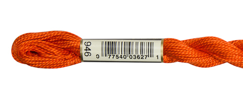 DMC Pearl Cotton Skeins Size 5 / 946 MD Burnt Orange