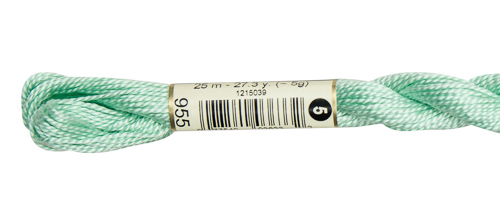 DMC Pearl Cotton Skeins Size 5 / 955 LT Nile Green