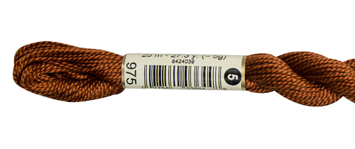 DMC Pearl Cotton Skeins Size 5 / 975 DK Golden Brown