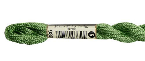 DMC Pearl Cotton Skeins Size 5 / 989 Forest Green