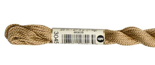 DMC Pearl Cotton Skeins Size 5 / 3045 DK Yellow Beige