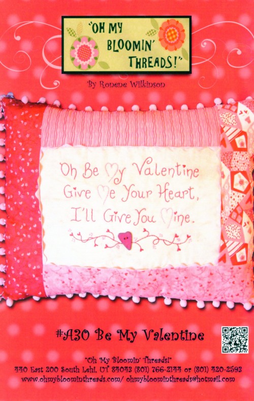Be My Valentine Embroidery Pattern
