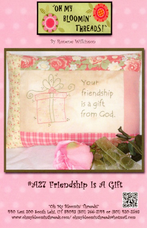 Friendship is a Gift Embroidery Pattern