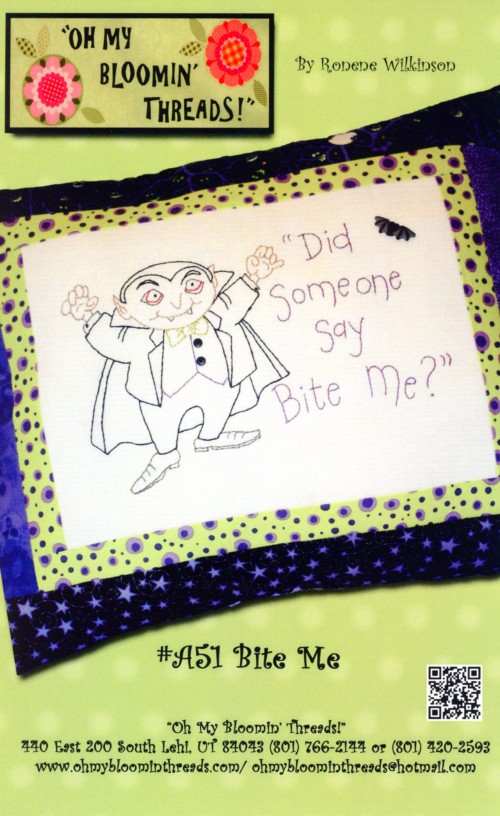 Bite Me Embroidery Pattern
