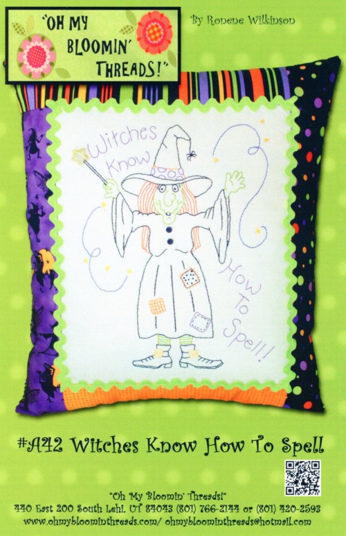 Witches Know How to Spell Embroidery Pattern