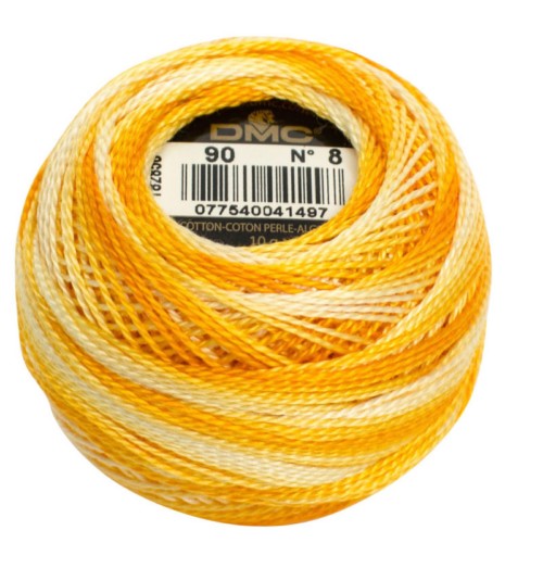 DMC Pearl Cotton Ball Size 8 87yd Variegated Yellow