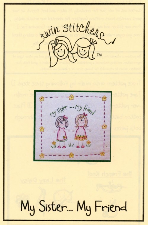 My Sister, My Friend Embroidery Pattern