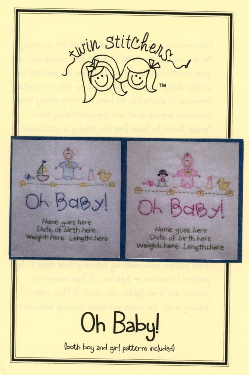 Oh Baby (Boy & Girl) Embroidery Patterns