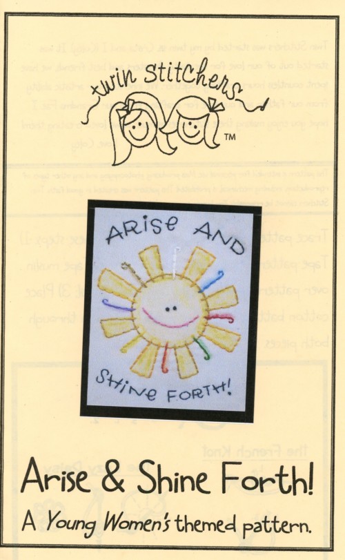 Arise and Shine Forth LDS YW Embroidery Pattern