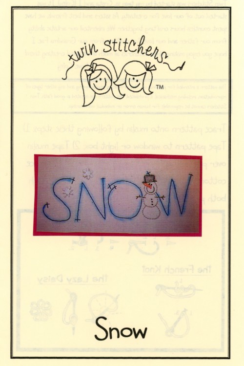 Snow Embroidery Pattern