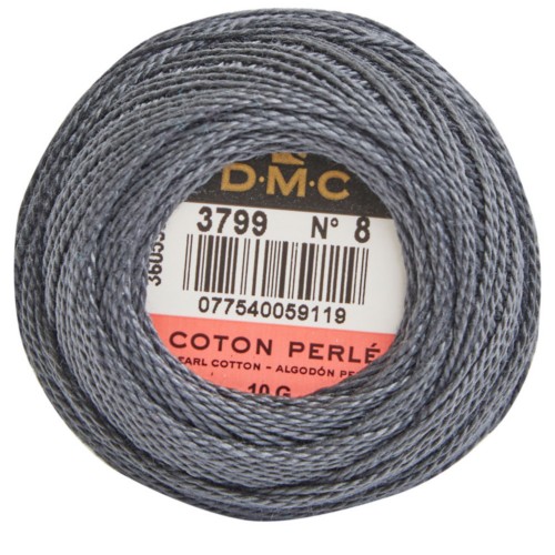 DMC Pearl Cotton Balls Article 116 Size 8 / 3799 Very Dark Pewter