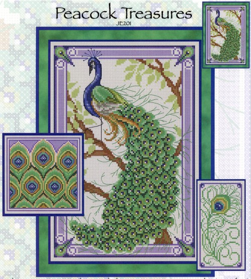 Peacock Treasures Cross Stitch Pattern