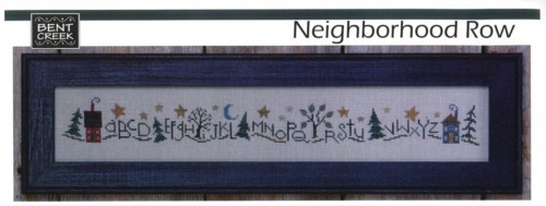 Neighborhood Row Cross Stitch Pattern