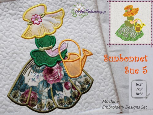 Sunbonnet Sue with Watering Can