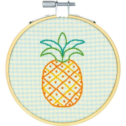 Pineapple-Stitched In Thread Embroidery Kit