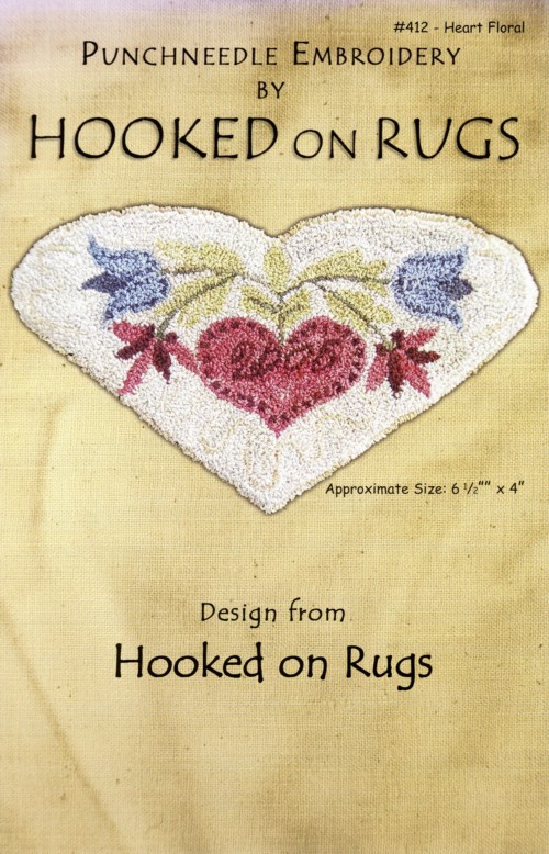 Heart Floral Punch Needle Pattern