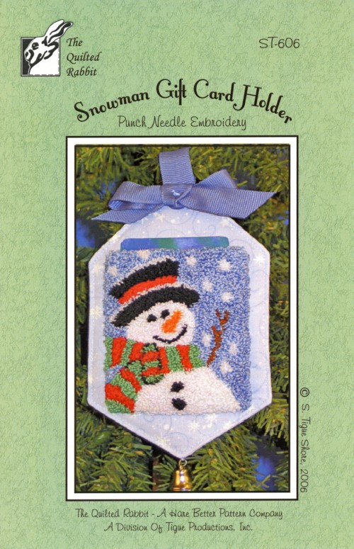 Snow Drifters 673 Punch Needle Pattern Threads That Bind Snowman Christmas Punchneedle 