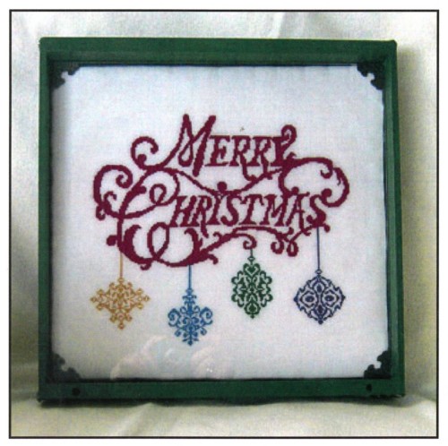 Merry Christmas Tray Cross Stitch Pattern