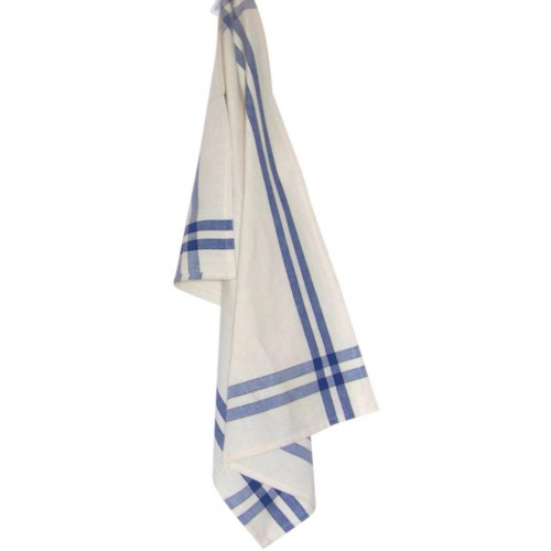 Dunroven House Cream Tea Towels 20" X 28" / Provencial Blue Stripe