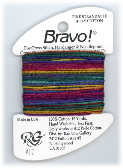 Bravo! Strandable 4 ply cotton floss / A17 Rainforest