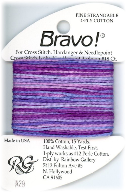 Bravo! Strandable 4 ply cotton floss / A29 Violets