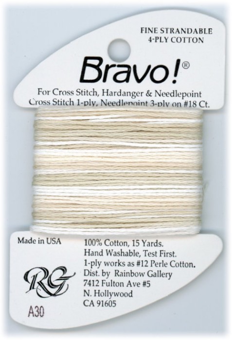 Bravo! Strandable 4 ply cotton floss / A30 Sahara